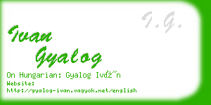 ivan gyalog business card